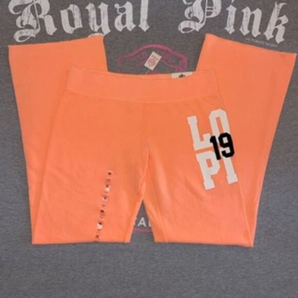 NWT Victoria’s Secret PINK 2011 Cotton Vintage Flare Sweatpants LOVE PINK 1986 - Picture 4 of 12